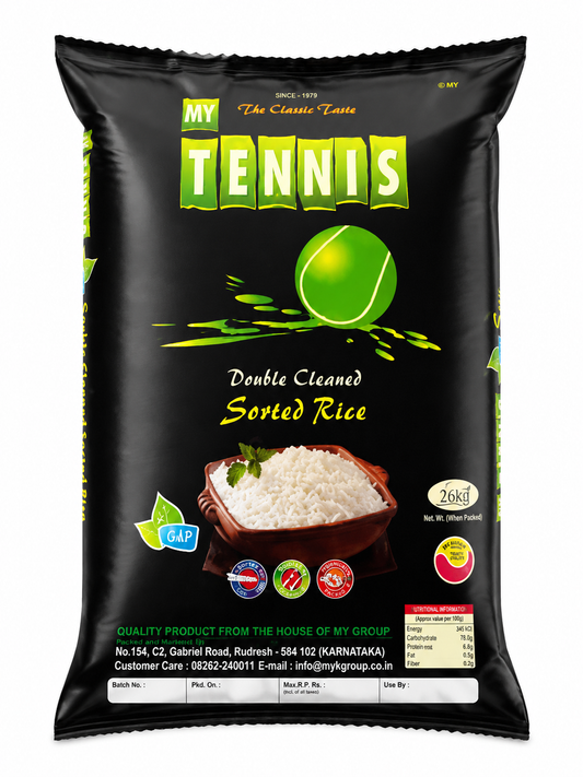 Tennis Premium Karnataka Ponni Rice | Double Cleaned & Sorted Rice