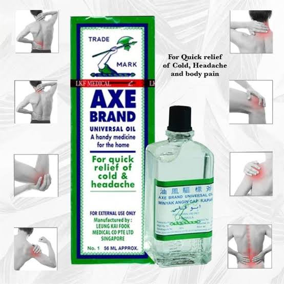 AXE Brand Universal Oil 56ml (Pack of 1) For Quick Relief of Cold, Headache, Blocked Nose, Insect Bite & Muscular Pain