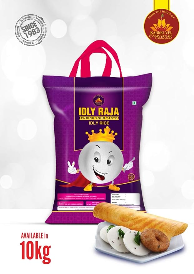 KARKKUVEL AYYANAR IDLY RAJA idli and dosa Rice (10KG)