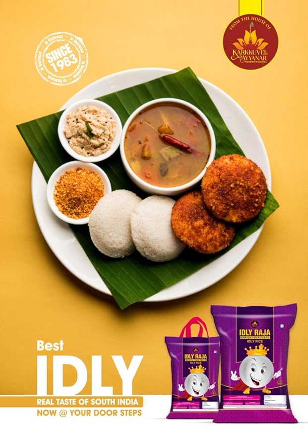 KARKKUVEL AYYANAR IDLY RAJA idli and dosa Rice (10KG)