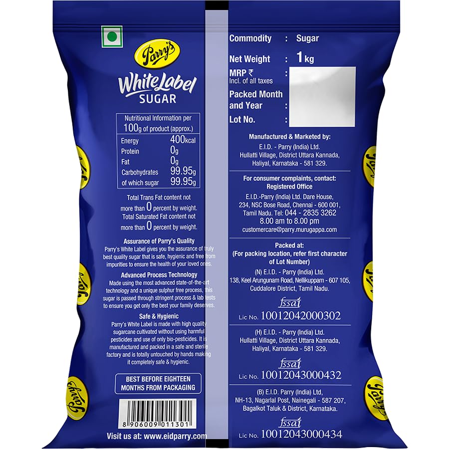 Parry’s White Label Sugar 1kg