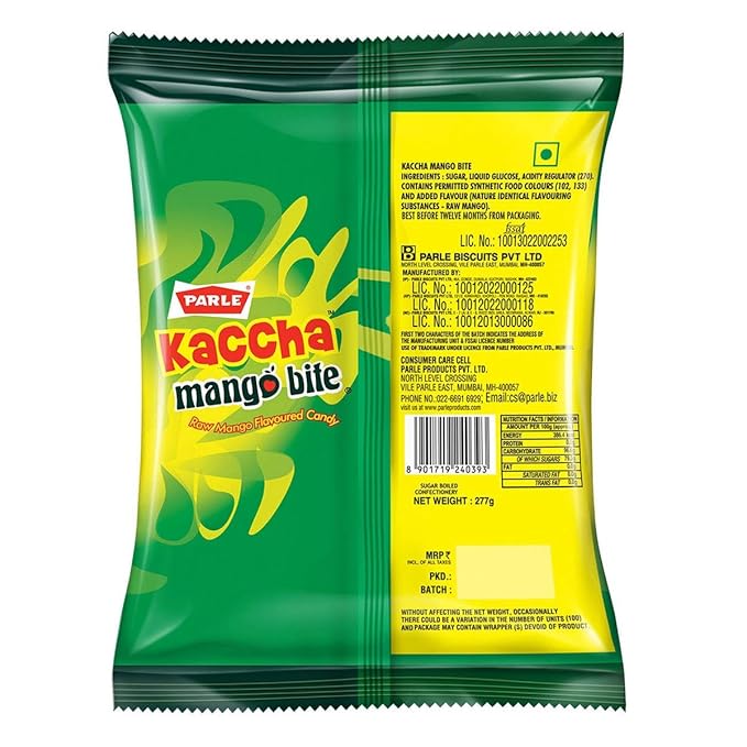 Parle Kaccha Mango Bite, 260.38g/277g (Item Weight May Vary)