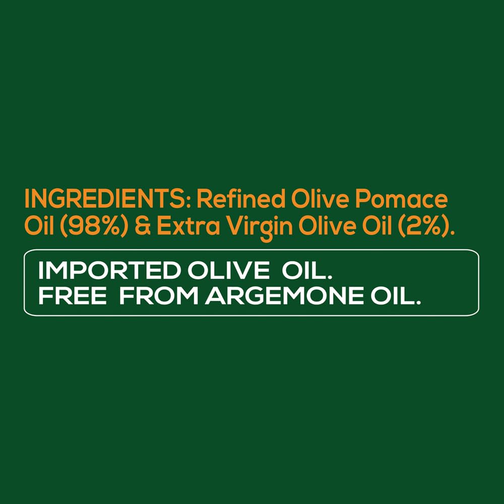 Del Monte Pomace Olive Oil, Ideal for Everyday Indian Cooking & Deep Frying, 1L