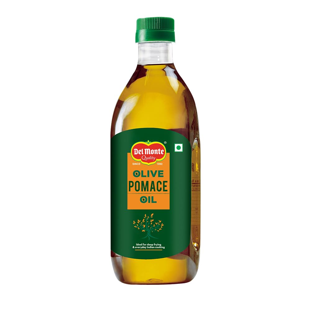 Del Monte Pomace Olive Oil, Ideal for Everyday Indian Cooking & Deep Frying, 1L