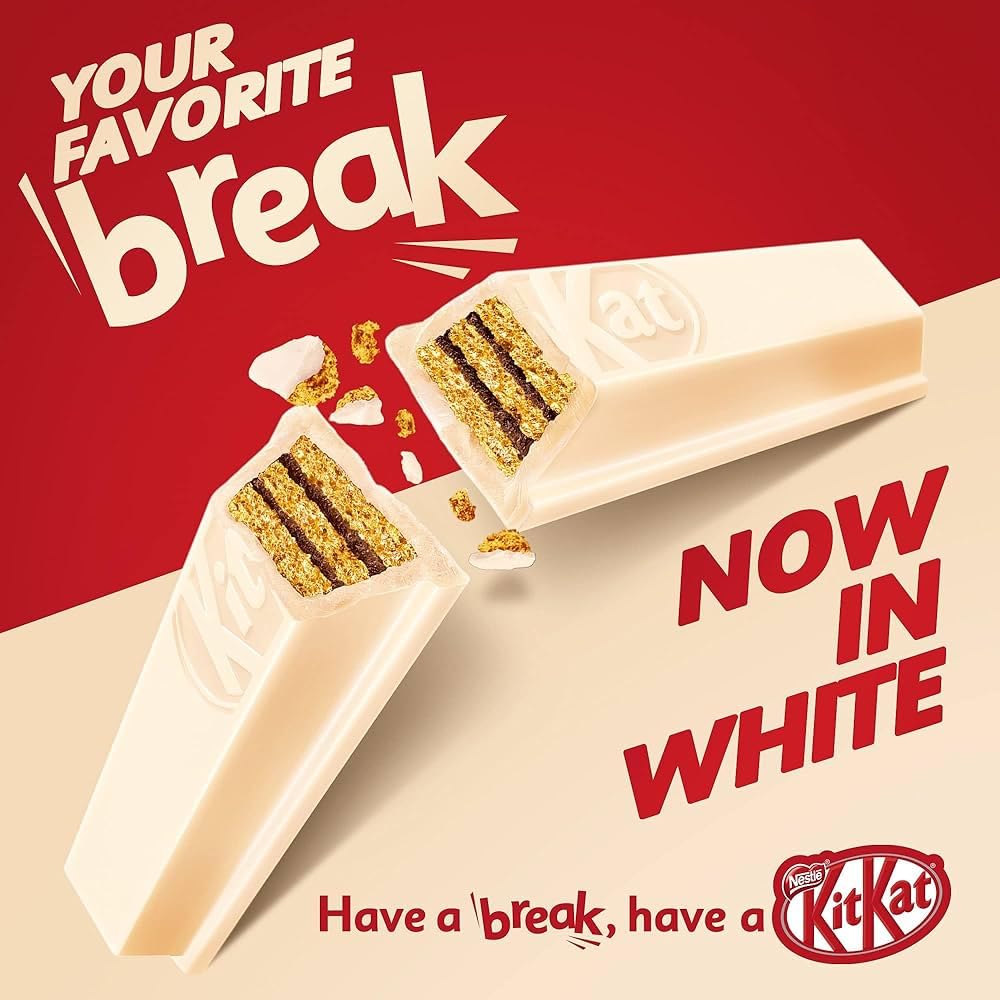 Nestle Kitkat Chunky White Chocolate Crisp Wafer Covered With White Coating bar (Pack Of 3), 40g Each (Imported)