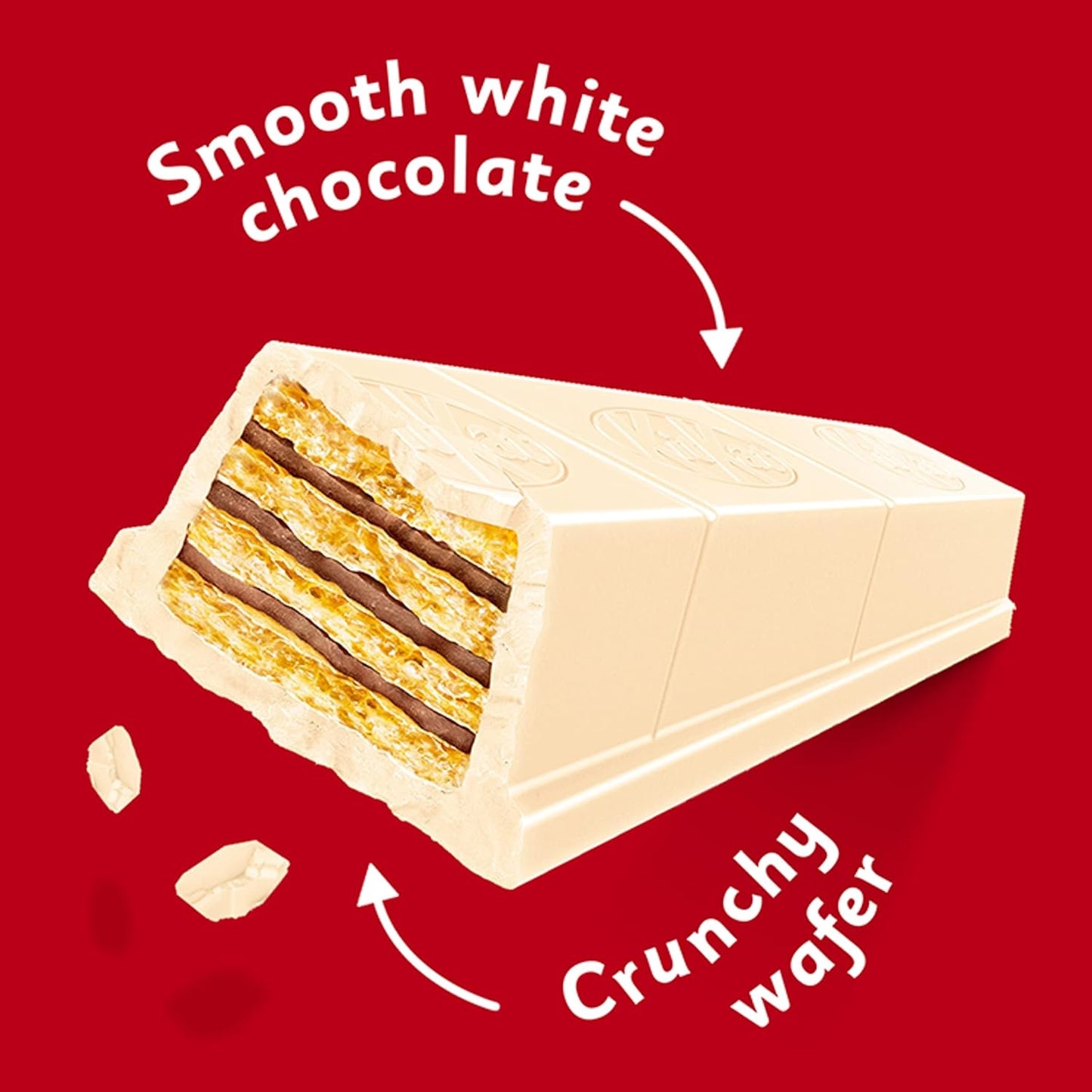Nestle Kitkat Chunky White Chocolate Crisp Wafer Covered With White Coating bar (Pack Of 3), 40g Each (Imported)