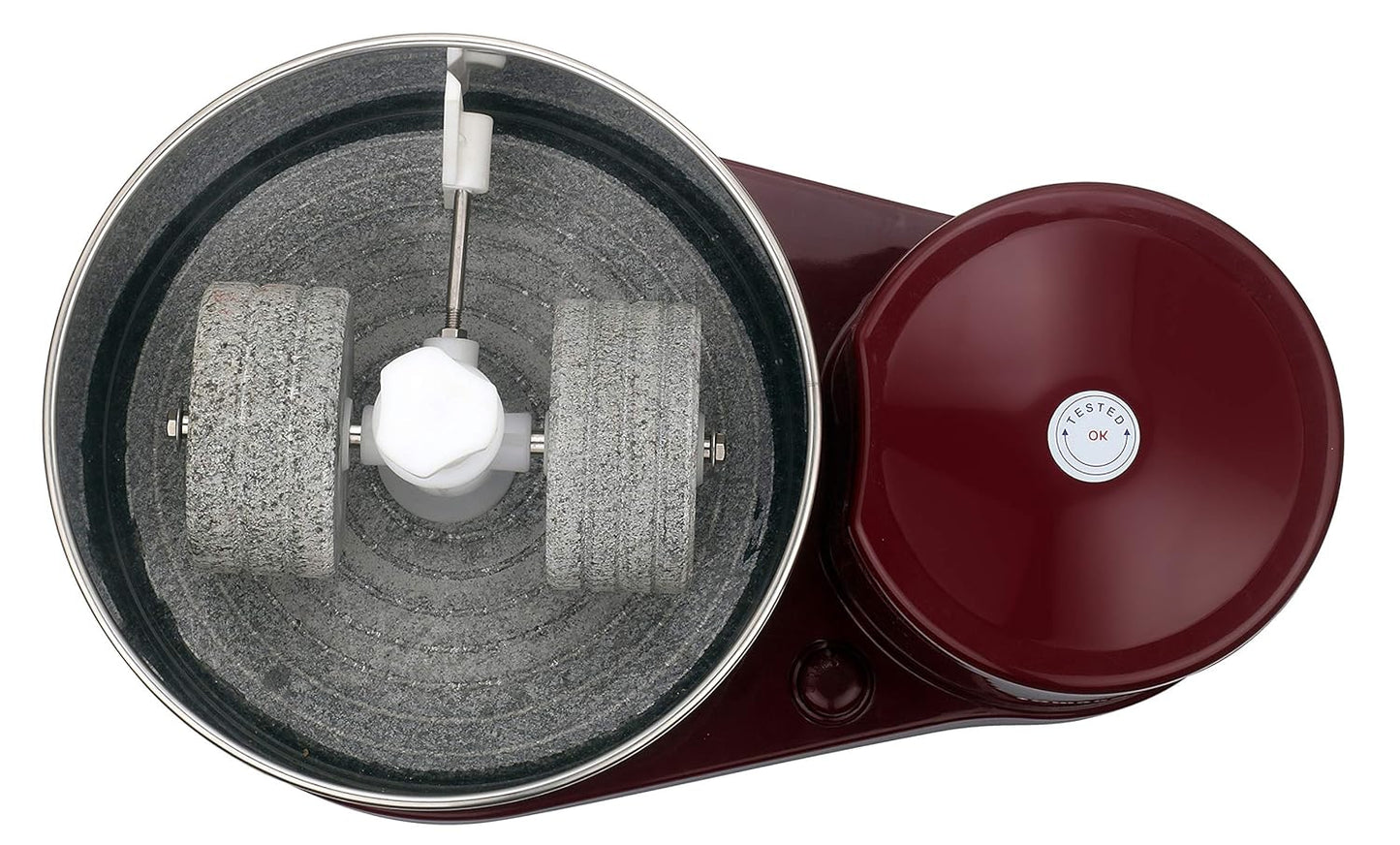 SOWBAGHYA Plastic Edge 2Ltr 150W Wet Grinder, Maroon Table Top Wet Grinder Machine | Heavy Duty Motor | Ideal For Your Kitchen | 2Ltr Wet Grinder For All Kinds Of Batter For South Indian Dishes